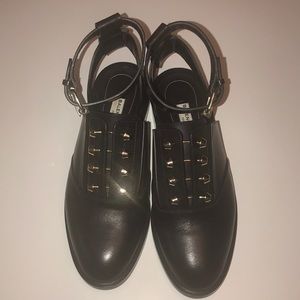 Balenciaga flat leather studded shoes.  Brand new!